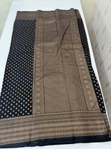 Semi Banarasi Georgette saree MKGS612 Black