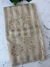 Tissue chanderi saree with applique work MSH175