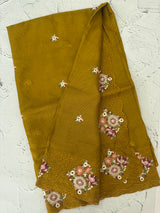 Silky kota saree with embriodery MS9087