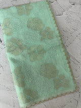 Viscose organza saree with thread work - MSH925 PastelAqua