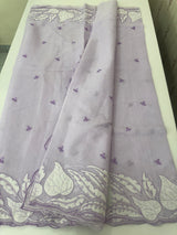 Kota Chanderi saree with applique work borders- MSH224 Lavender