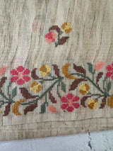 Premium Soft kota silk saree with cross stitch embroidery MSS711 (4)