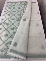 Kota Moonga checks saree with Chikankari work MSH241