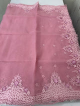 Cutwork Glass organza saree with Blouse MOS453