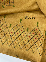 Kanta Handstitched Blended tussar silk saree MS15831