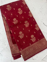 Semi banarasi saree with zari buttas - MBS6754