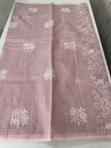 Kota moonga checks embriodery saree MS1494 DustyOnion