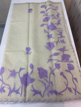 Tissue cotton applique work saree MS6743(1) - Lavender