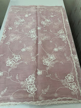 Crush Tissue Organza saree with embroidery - MS14799 PastelPink