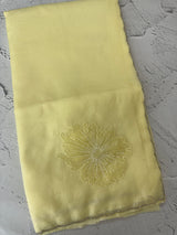 Soft crush Organza saree with beads work MBS679 ButterYellow