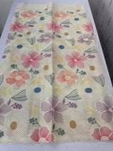 Viscose organza saree with thread work - MSH296 Ivory