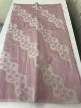 Blended Tussar silk saree with applique work- MSH225 PastelOnion