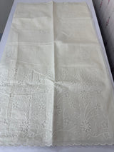 Mul chanderi saree with applique work MSH1566- Offwhite