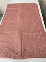 Blended tussar silk saree with cutwork MS1072