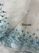 Soft Organza saree with embroidery borders - MCW896