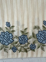 Mul chanderi saree with cross stitch embriodery & zari lines MSH272