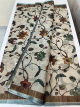 Printed Semi Kota Doria Sarees with blouse - MKD561 (1)