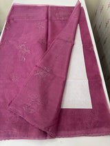 Soft Organza saree with embroidery- MCW680 Magenta