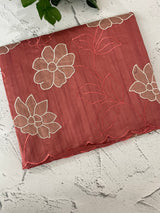 Blended tussar saree with applique work MTSS459