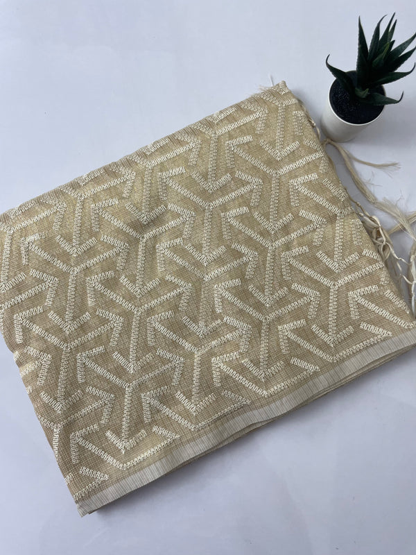 Embroidered Tissue silk saree MTSS62