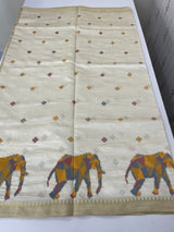 Blended semi tussar silk saree with embroidery MSJ677