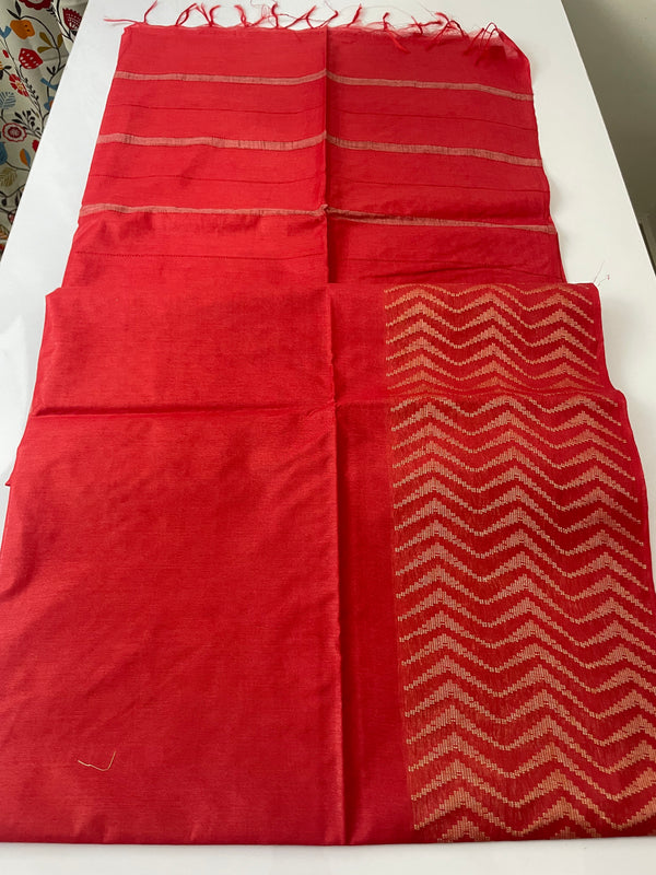 Semi tussar silk saree MTS8726 RED