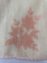 Kota Moonga checks Applique work saree MSH273 - Cream to Peach