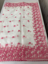 Soft Organza saree with embroidery borders - MCW895