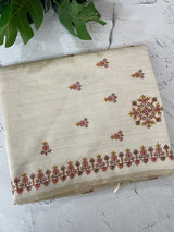 Blended semi tussar silk saree with embroidery MSJ679(5)