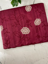 Blended tussar saree with applique borders MTSS459