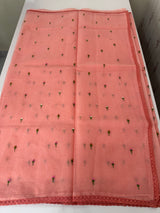Kota checks saree with embroidery MS7679(1) Peach