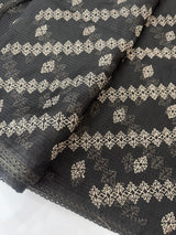 Silky kota saree with embriodery MS14808 - Black