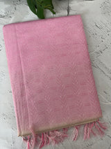 Semi tussar saree with thread work MTS1001 - Cream to Pink