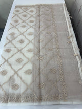 Kota Moonga checks saree with Chikankari work MSH241