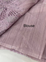 Blended matka Tussar silk saree with cutwork MS485