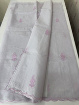 Moonga Kota checks saree with applique work MMC457 Lavender
