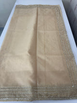 Handworked Organza saree and blouse MCW376 Beige