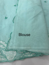 Kota chanderi saree with applique work borders- MSH224