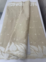 Mul chanderi saree with applique work MSH147 borders- MSH224