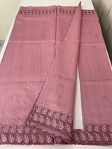 Semi tussar saree with cutwork MSHK566 OnionPink2