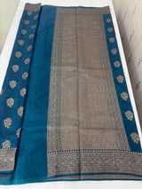 Semi banarasi saree with zari buttas - MBS6754