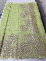 Premium Organza saree with tissue appliqué work - MMG123