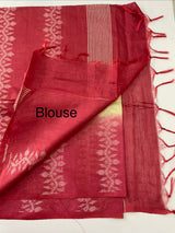 Bhagalpuri Semi tussar saree with contrast pallu and blouse MS899