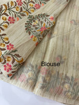Premium Soft kota silk saree with cross stitch embroidery MSS711 (4)