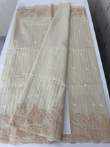 Mul chanderi saree with applique work MSH215
