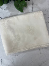 Soft Organza saree with embroidery- MCW680 White
