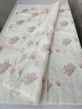 Soft Netkota embriodery saree MS1496 - White 1