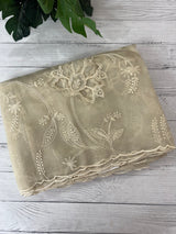 Glass organza saree with applique work- MSHW229 Cloudgrey