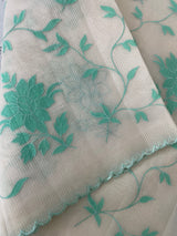 Lightweight Kota Moonga checks saree with applique work MSH288