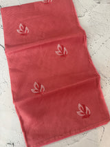 Kota checks saree with embroidery - MS7679 DarkPeach